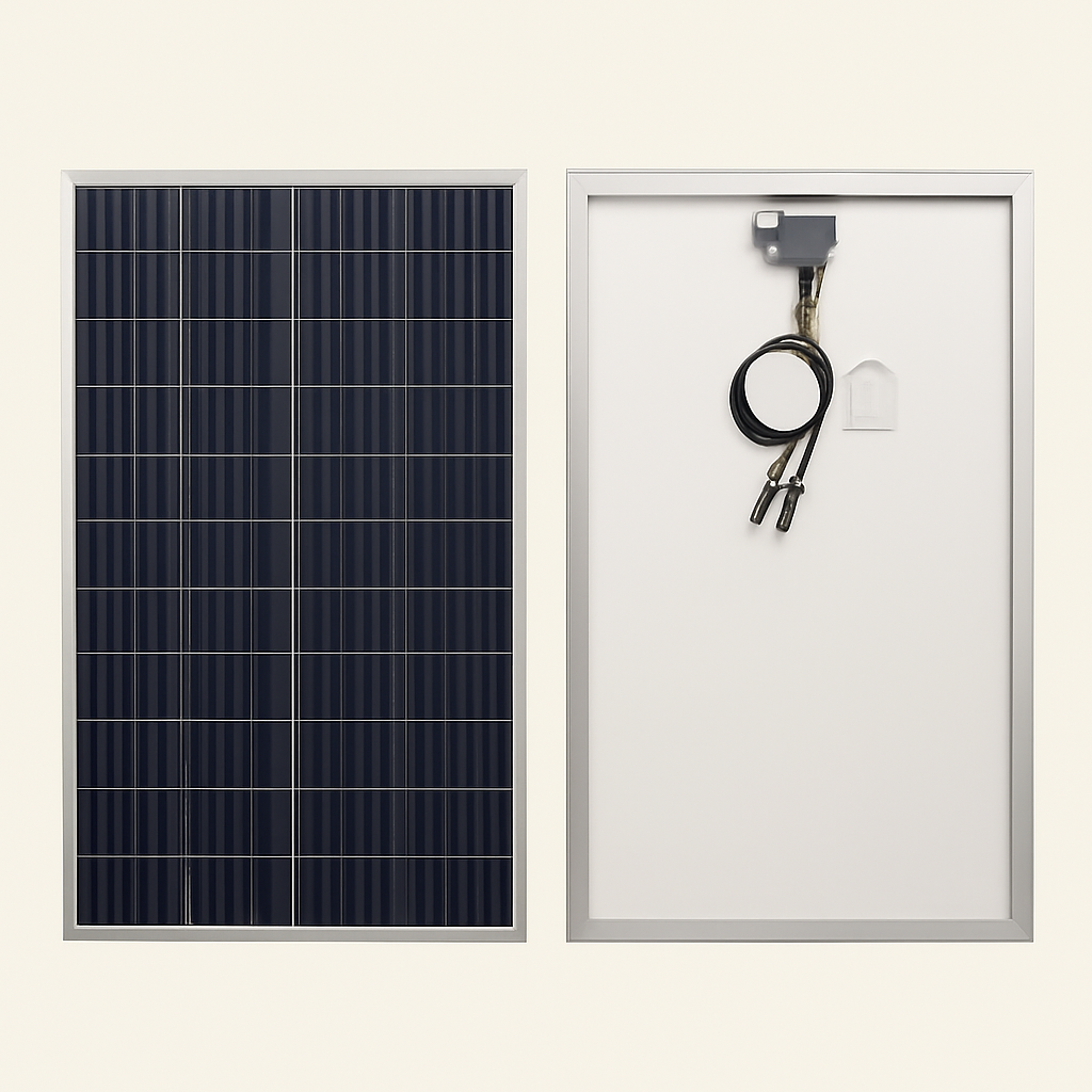 Solpanel 18V Stiv Glas Monokrystallinsk til 12V