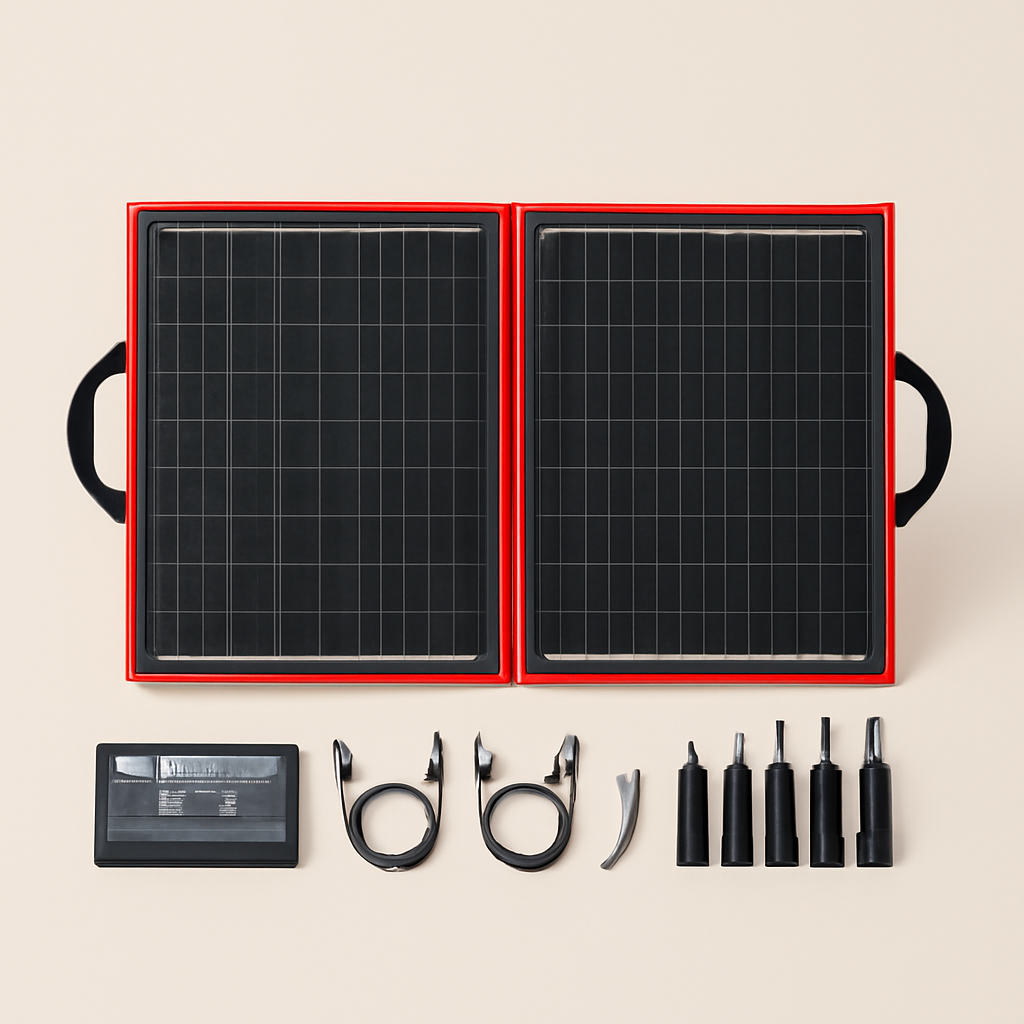 Dokio 18V 100-300W Foldbart Solpanel med 12V